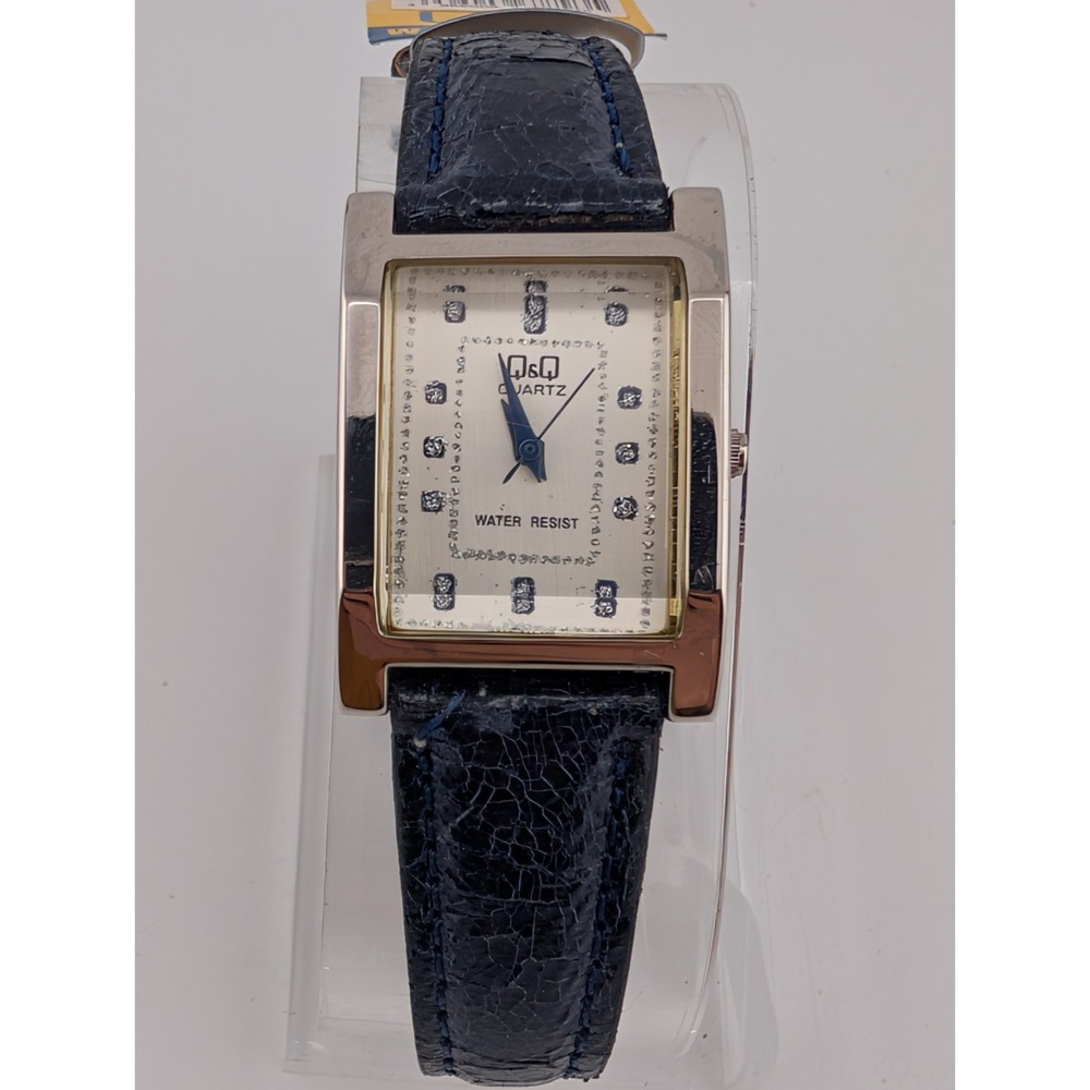 Q&Q Women's Watch Silver 23mm Case Blue Band- New Battery
